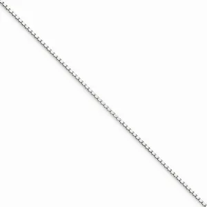 10K White Gold Box Chain Bracelet