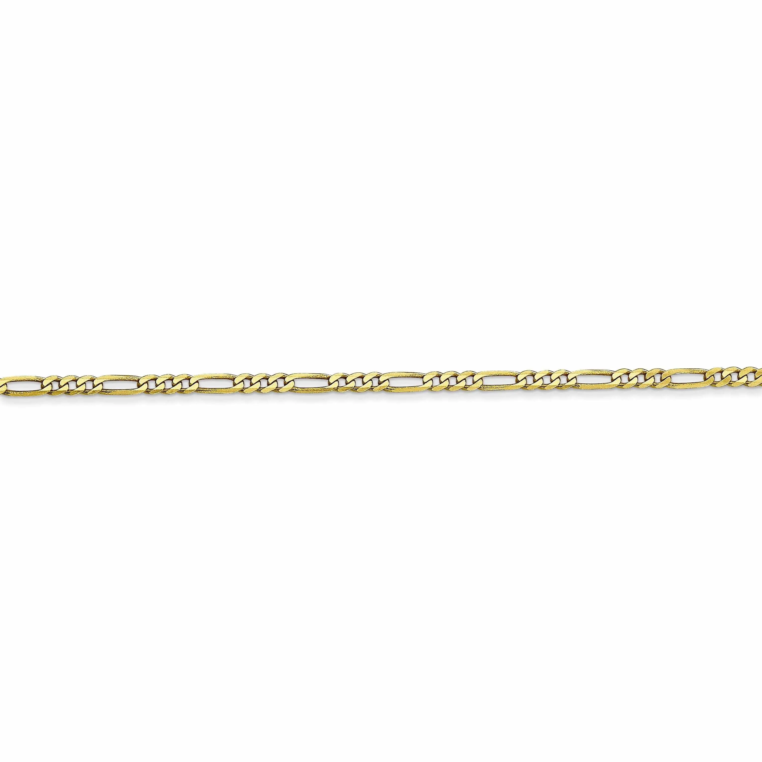 10k Yellow Gold 1.75MM Polished Figaro Chain