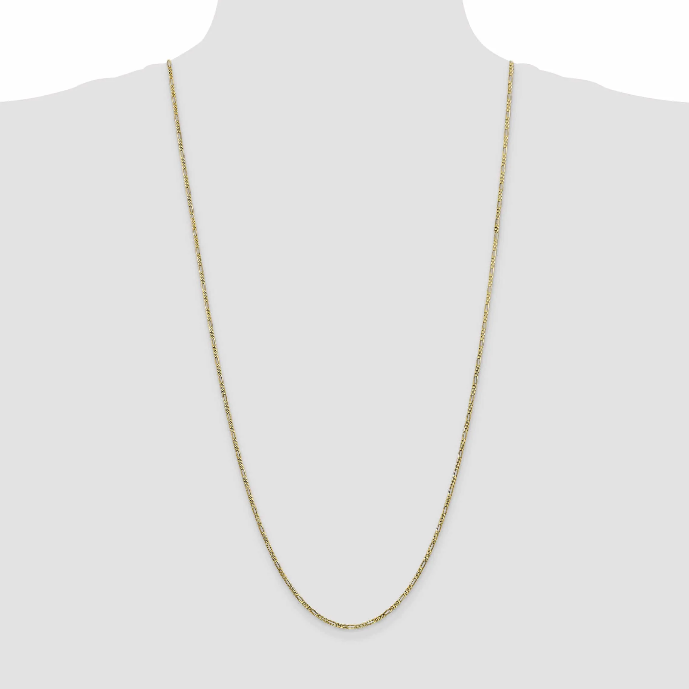 10k Yellow Gold 1.75MM Polished Figaro Chain