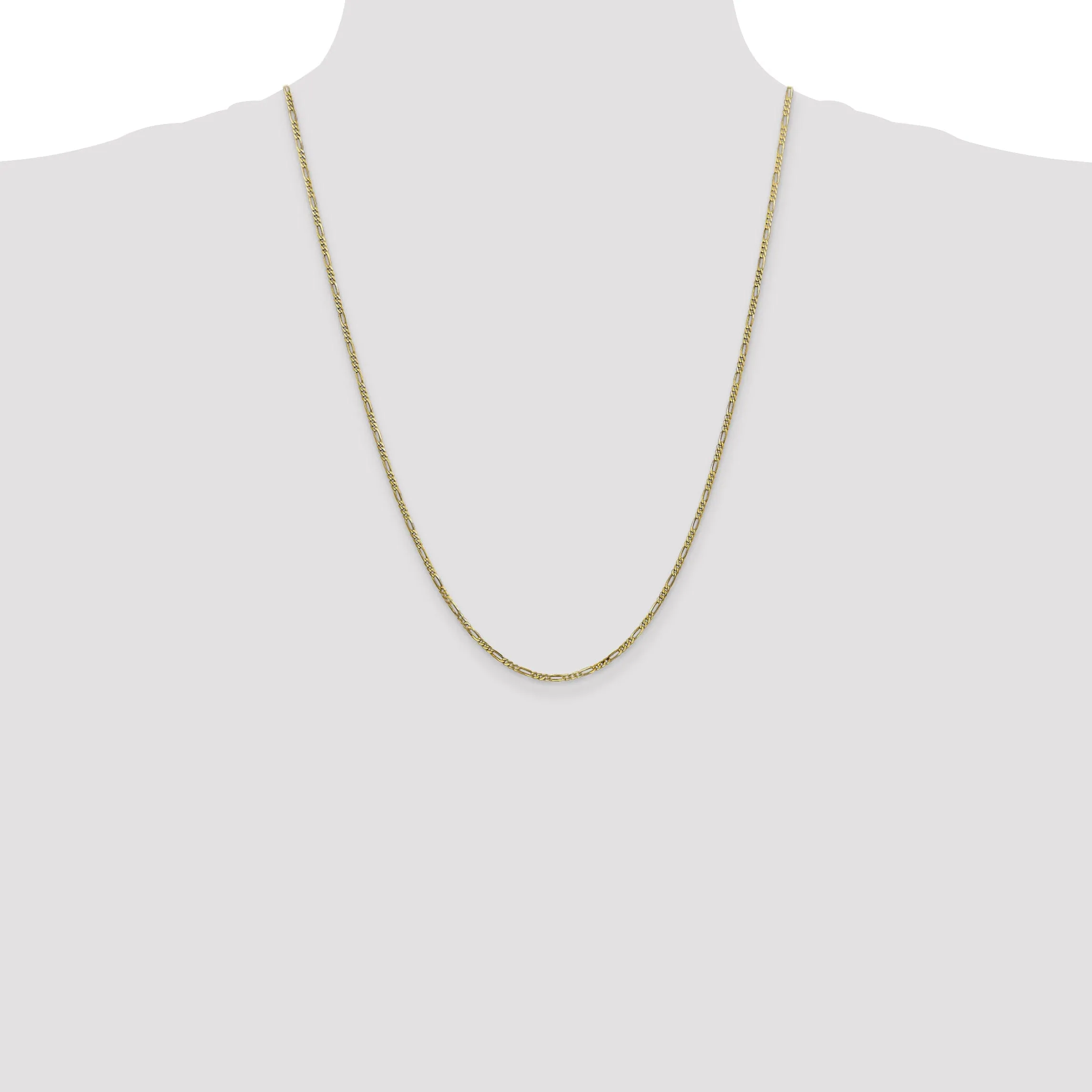 10k Yellow Gold 1.75MM Polished Figaro Chain