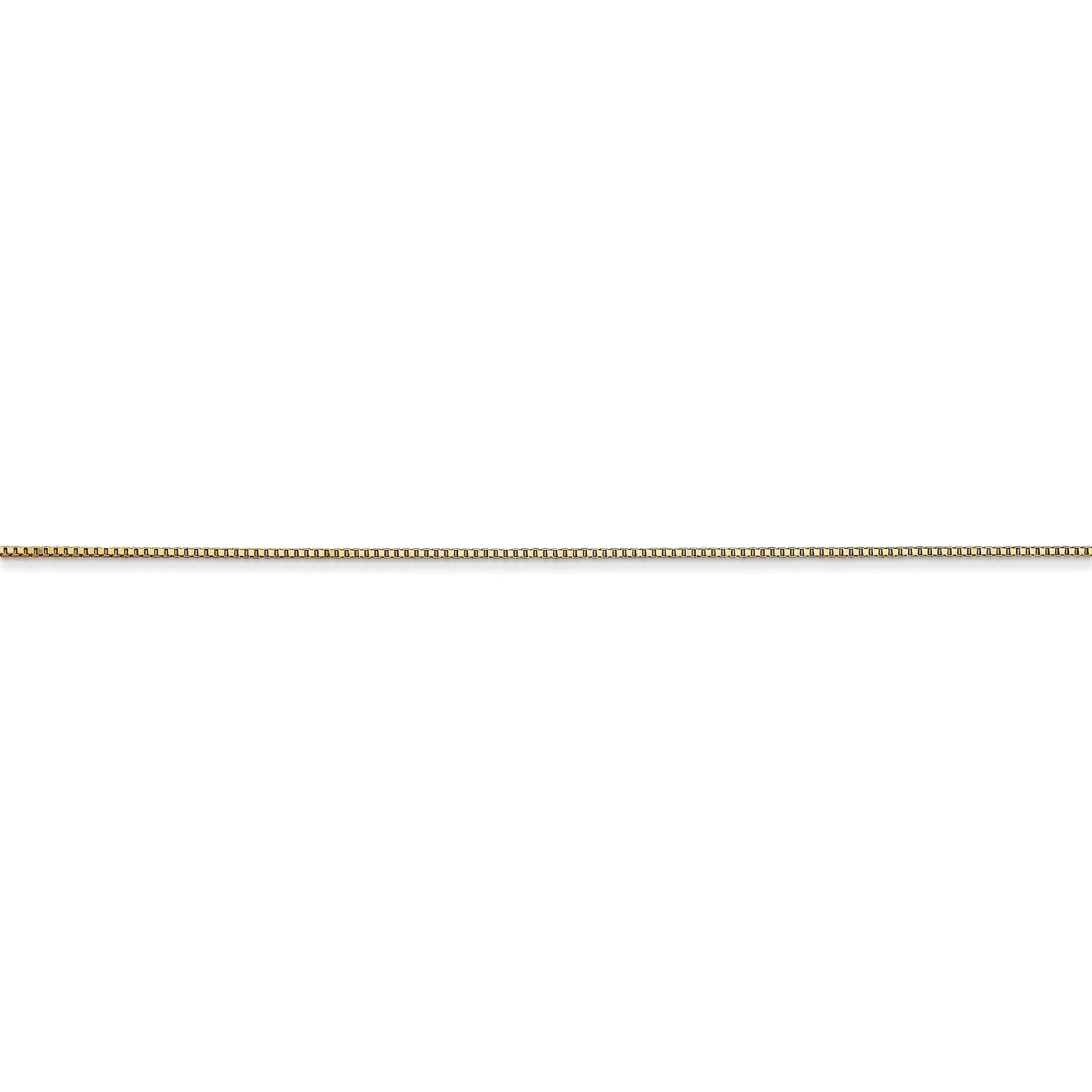 10k Yellow Gold .5 mm wide Baby Box Chain