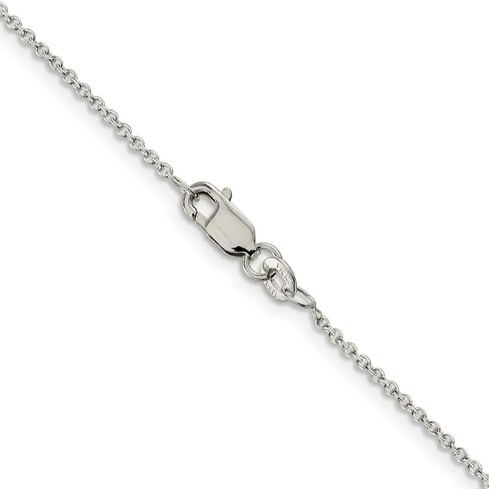 1.25mm, Sterling Silver Classic Solid Cable Chain Anklet