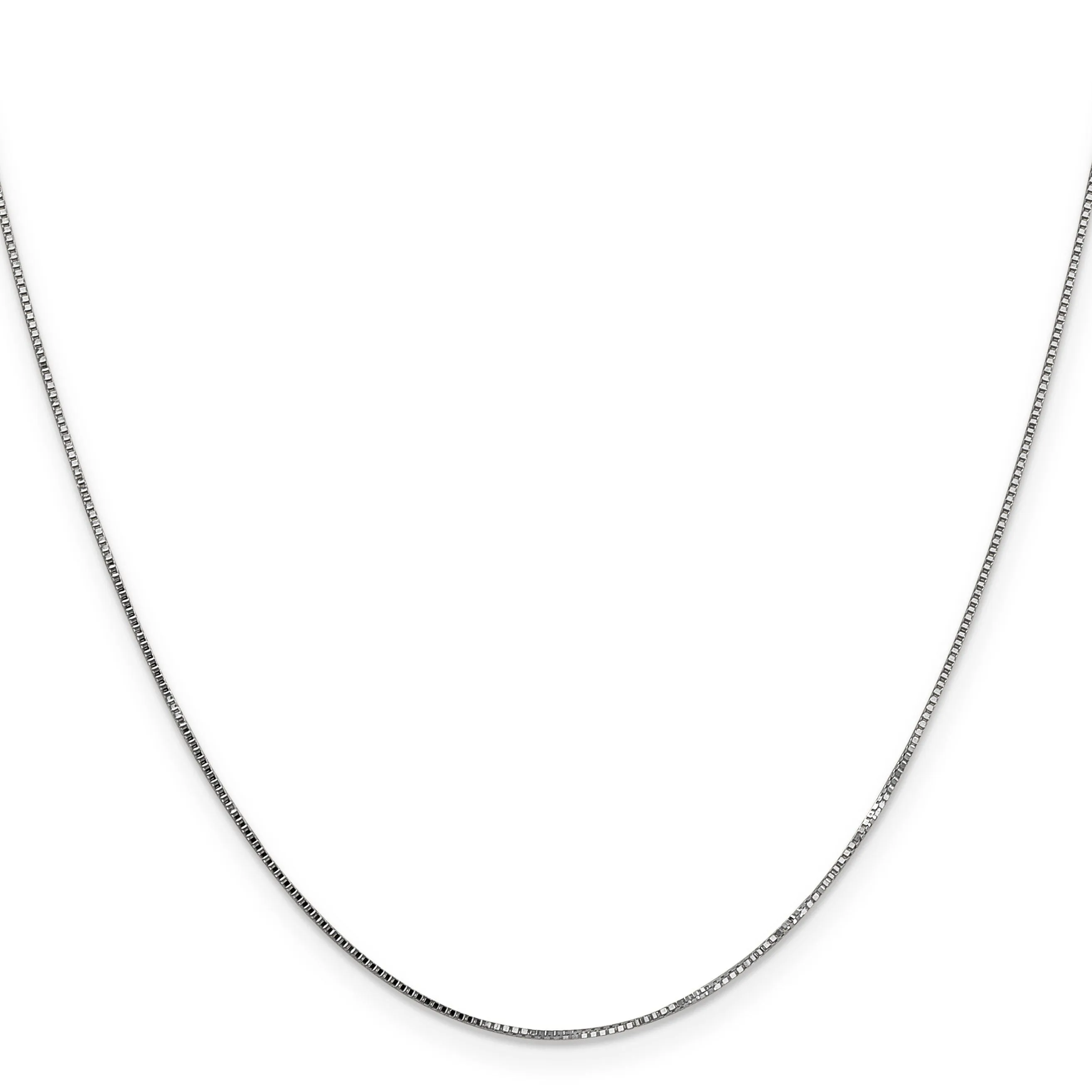 14K White Gold .8 mm Box Chain