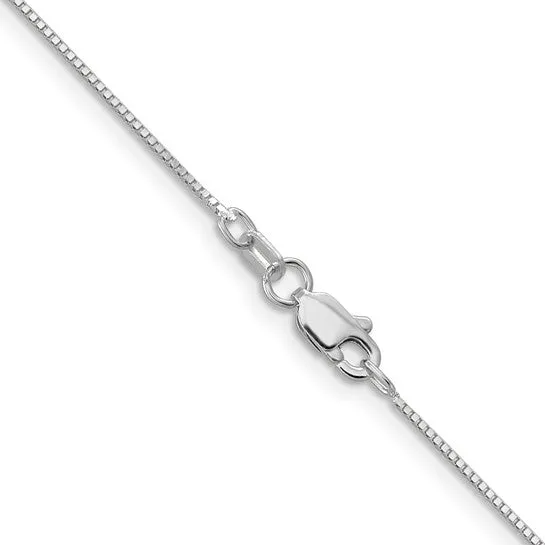 14K White Gold Box Chain