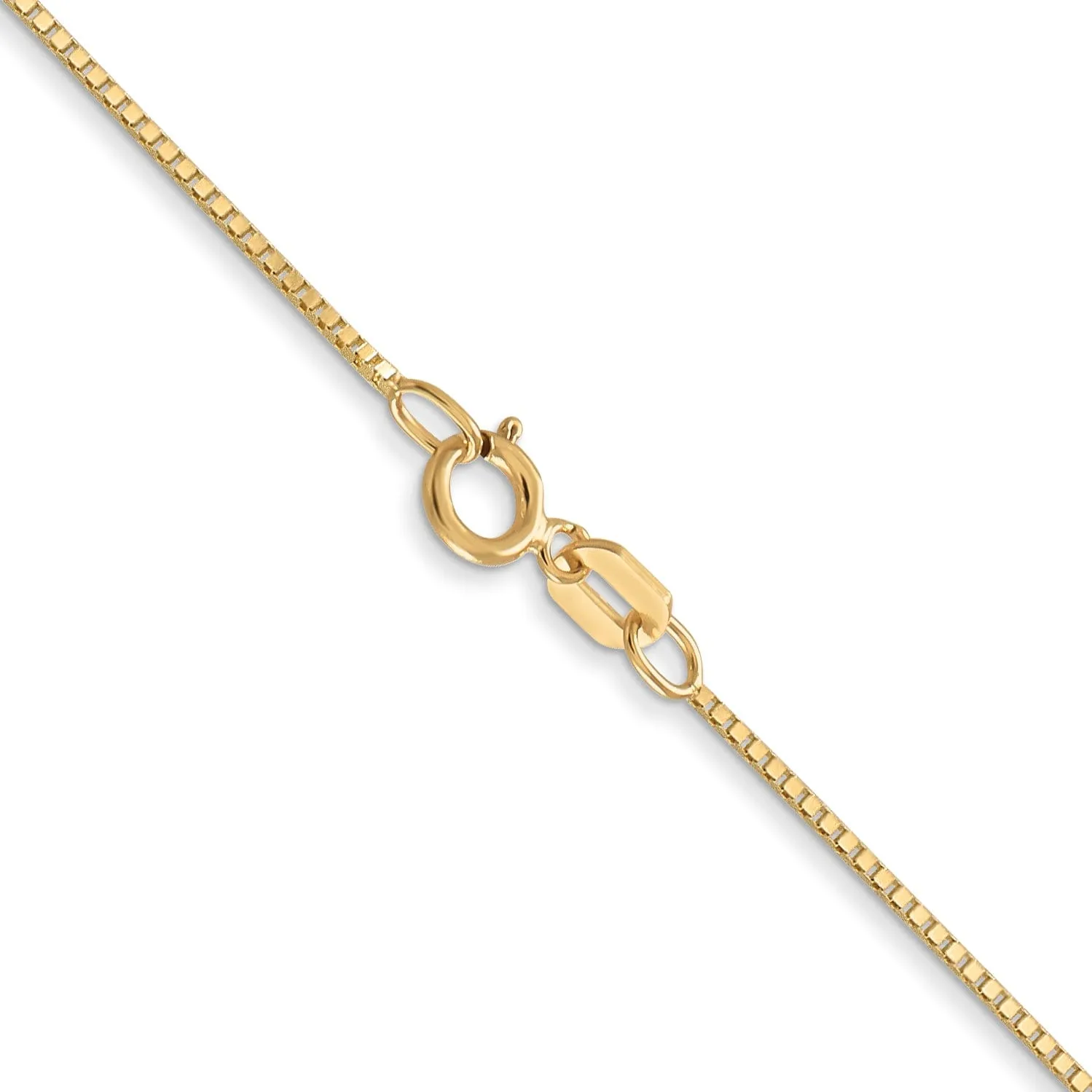 14k Yellow Gold 0.70mm Polish Solid Box Chain