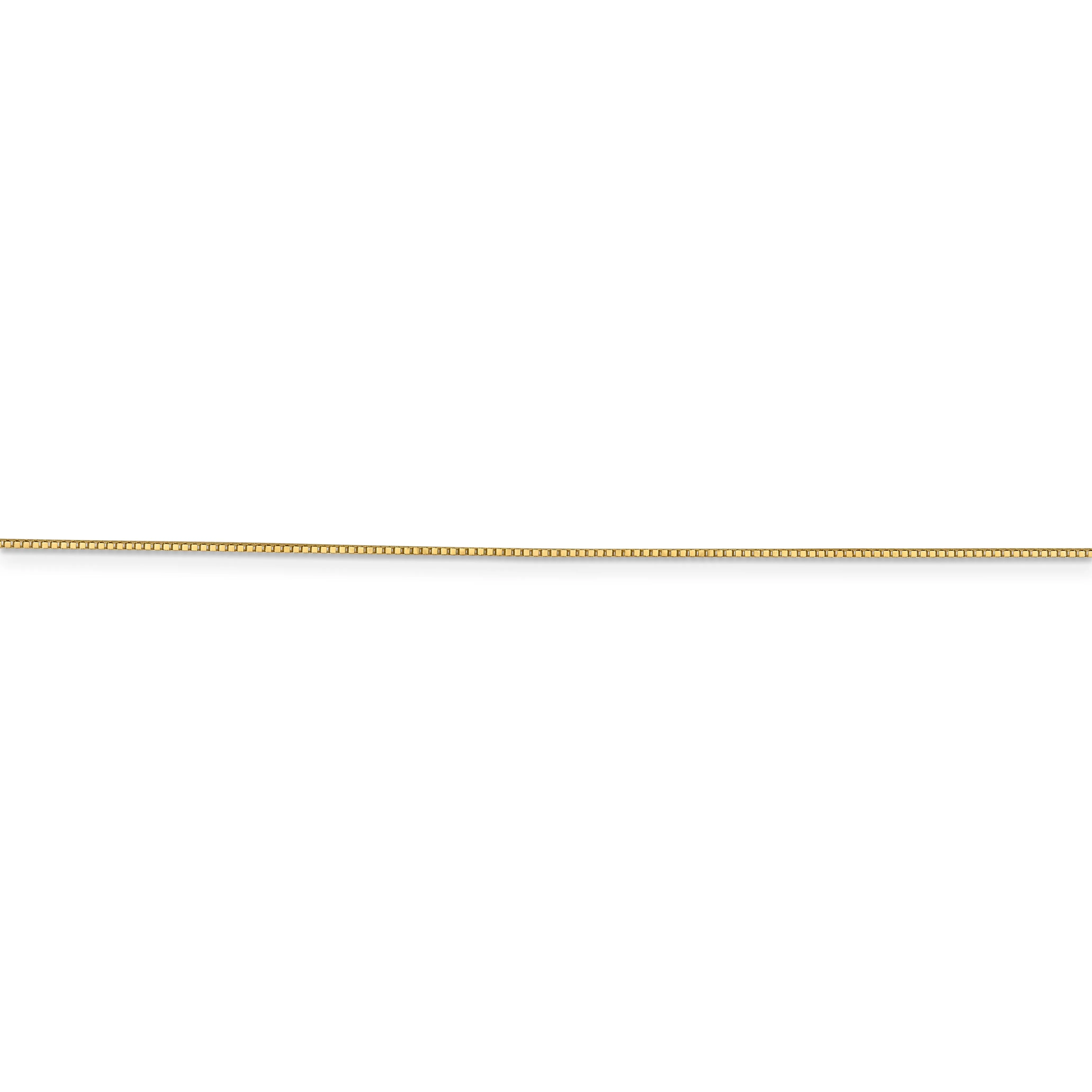 14k Yellow Gold 0.70mm Polish Solid Box Chain