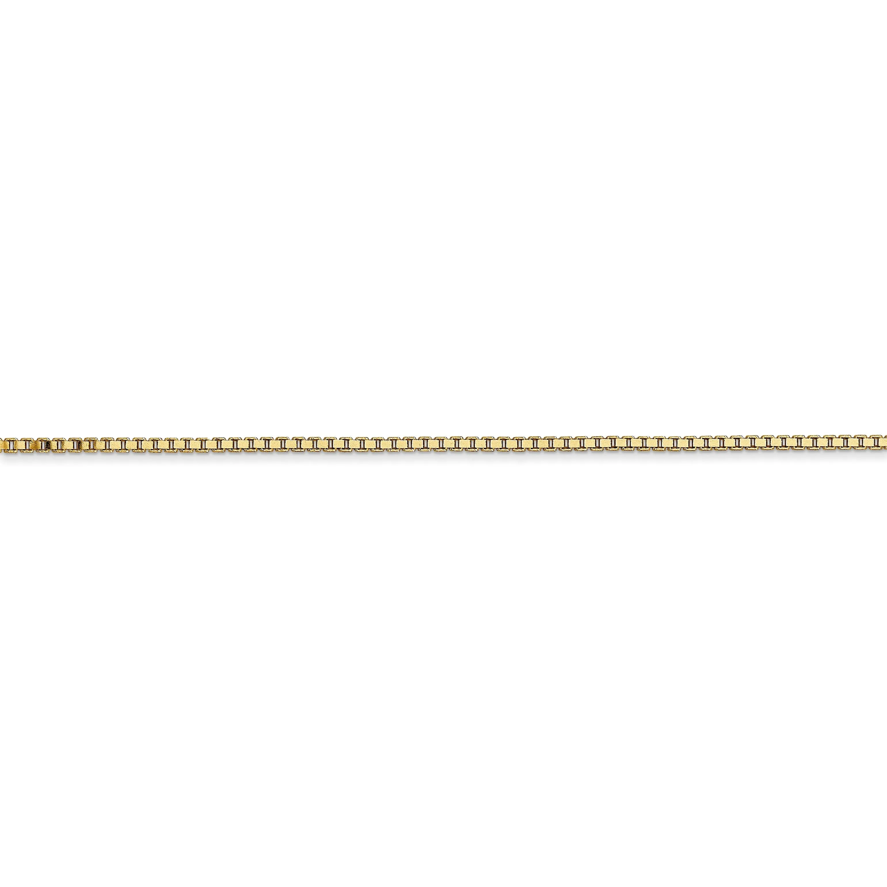 14k Yellow Gold 1.10mm Polish Solid Box Chain