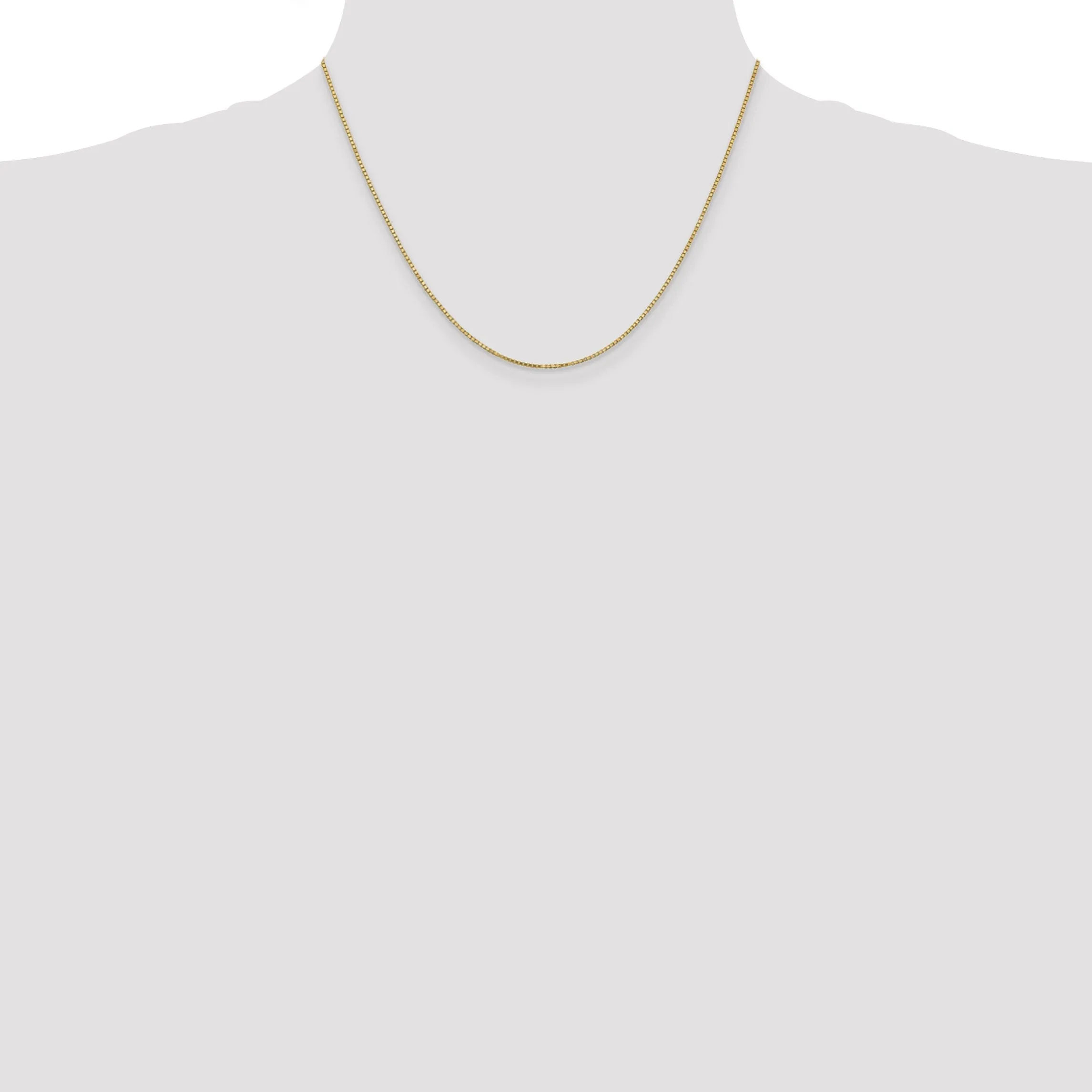 14k Yellow Gold 1.10mm Polish Solid Box Chain