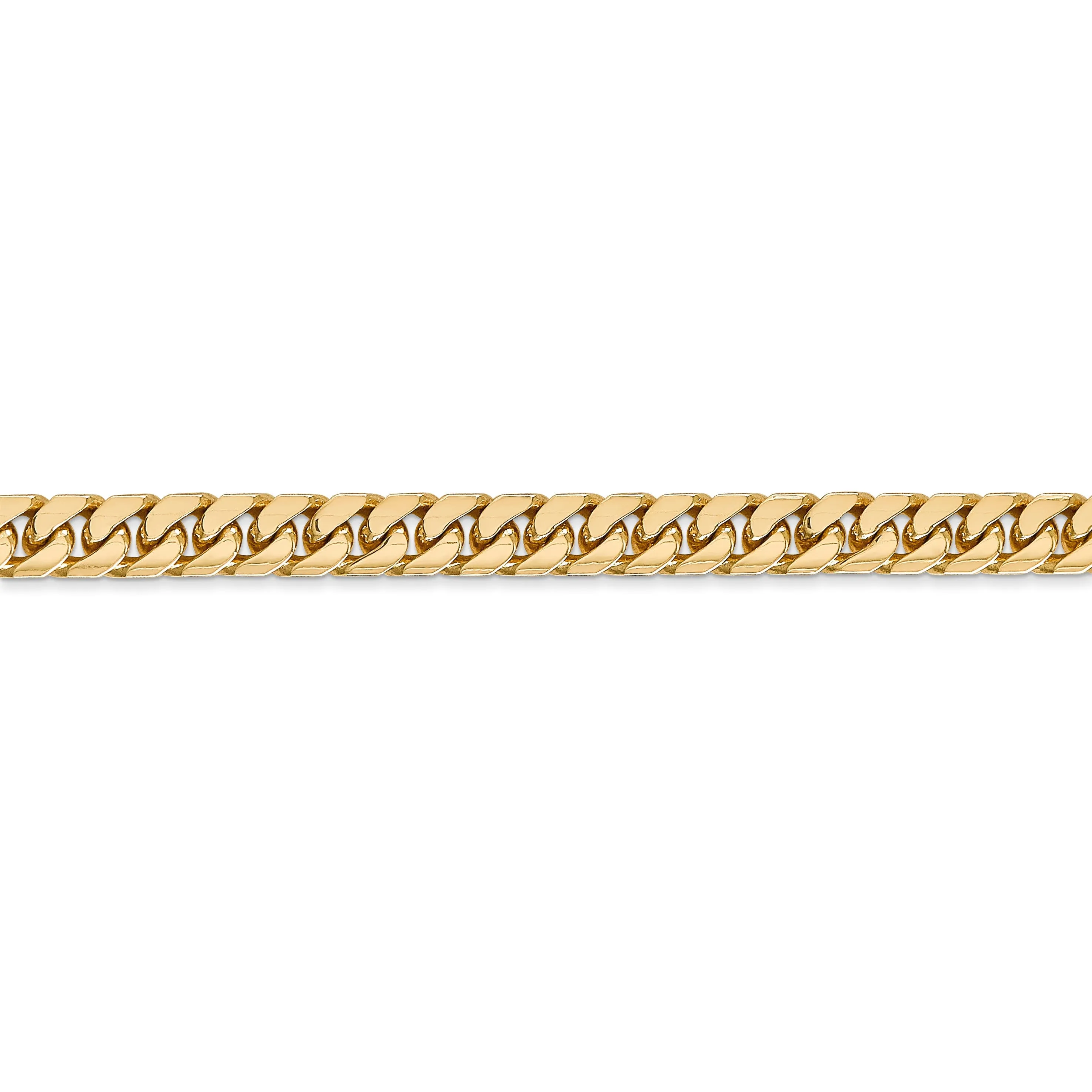 14k Yellow Gold 5.50-mm Domed Curb Link Chain