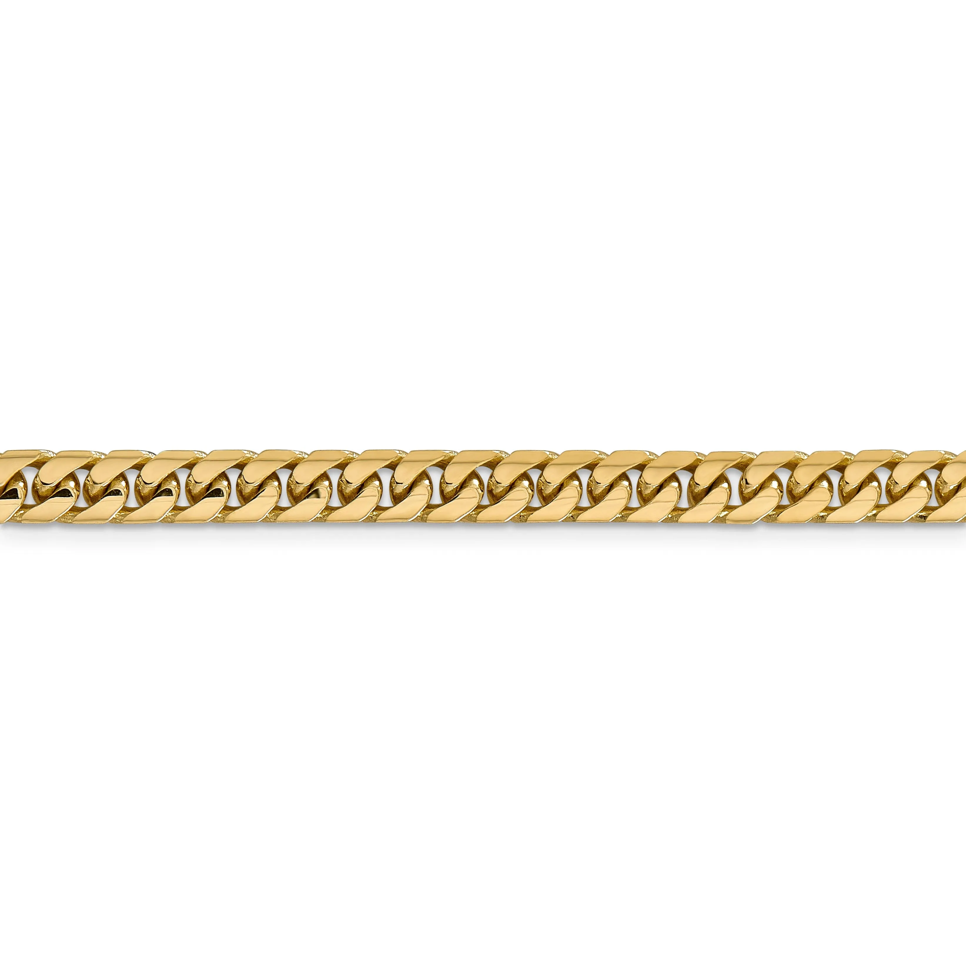 14k Yellow Gold 5.50-mm Domed Curb Link Chain