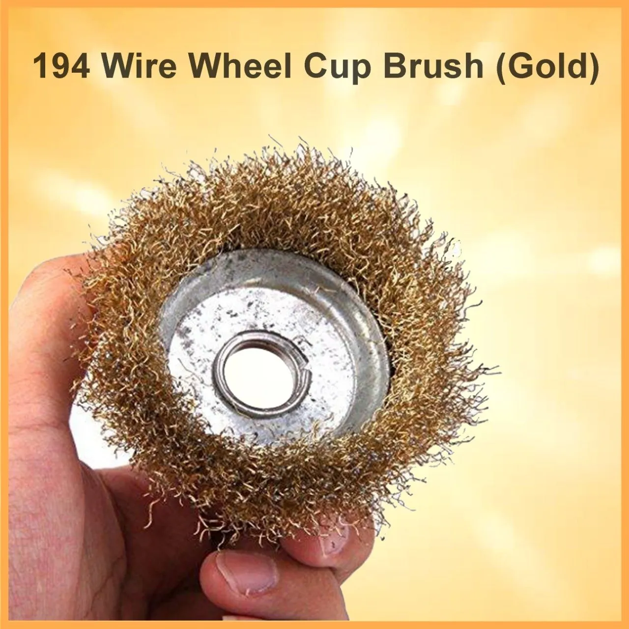 194 Wire Wheel Cup Brush (Gold)