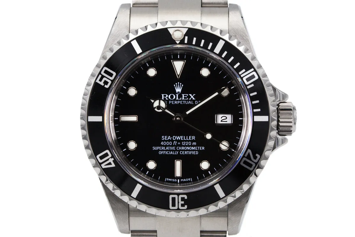 2006 Rolex Sea Dweller 16600 with Box and Papers