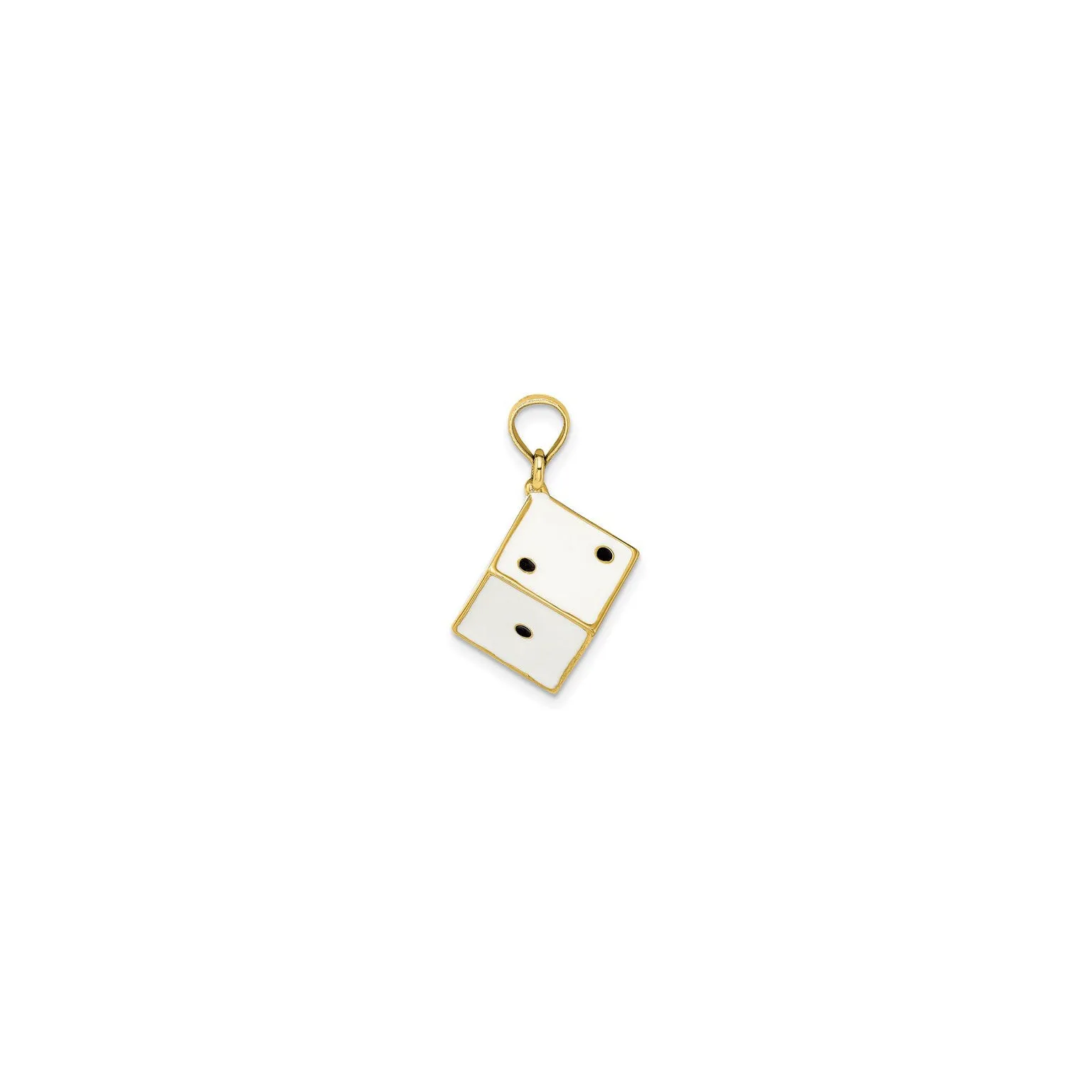 3D Enameled Die Pendant (14K)