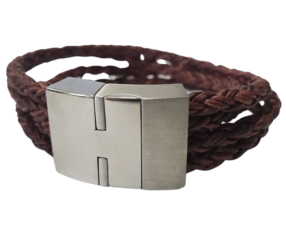 4 Strand Braided Leather Bracelet