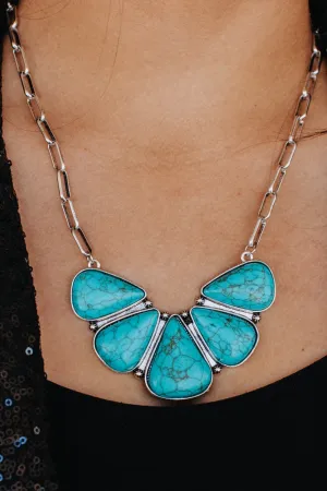 Ashlyn Rose Moth To The Flame Turquoise Stone Necklace