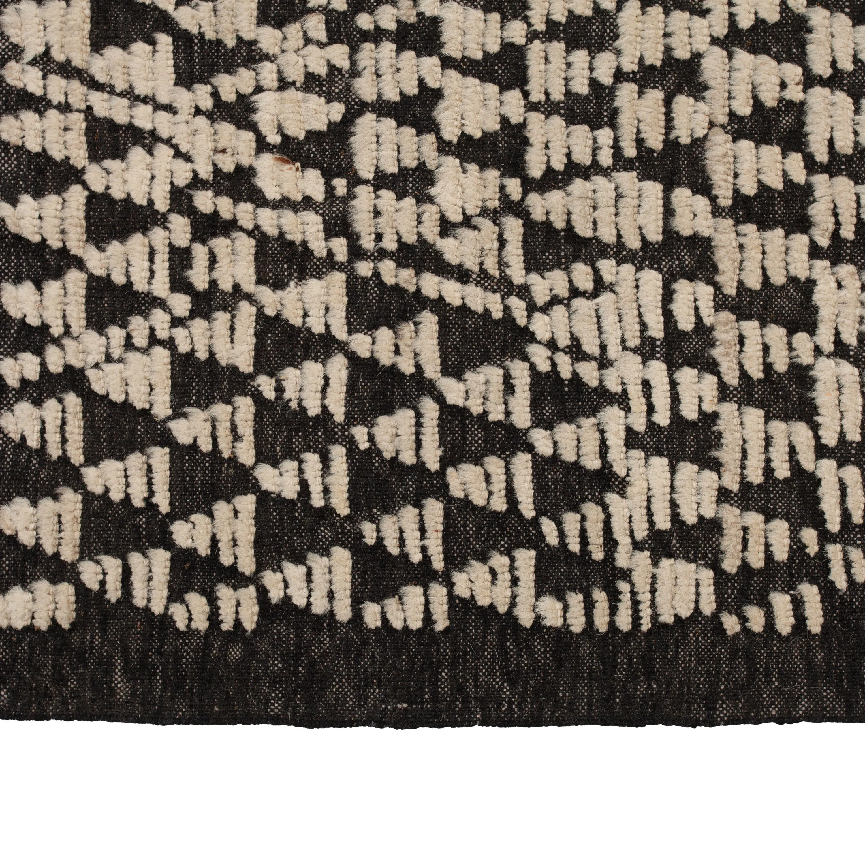 Black & White Zameen Transitional Wool Rug - 10'6" x 15'5"