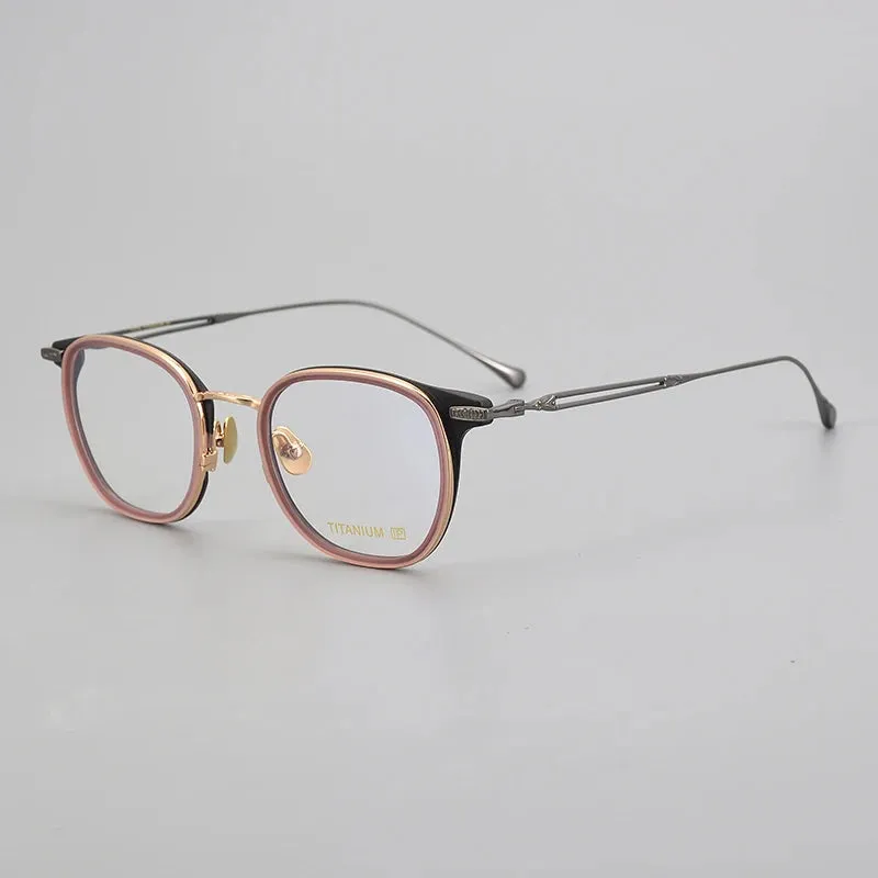 Black Mask Unisex Full Rim Titanium Acetate Square Eyeglasses E063