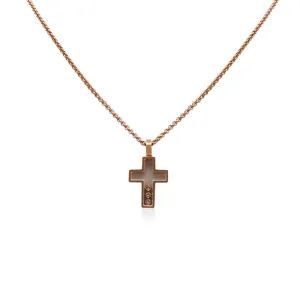 Chopard Happy Diamonds Cross Pendant Necklace - 18ct Rose Gold