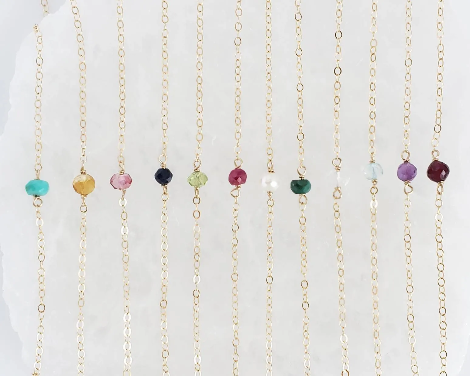 Dainty Birthstone Necklace