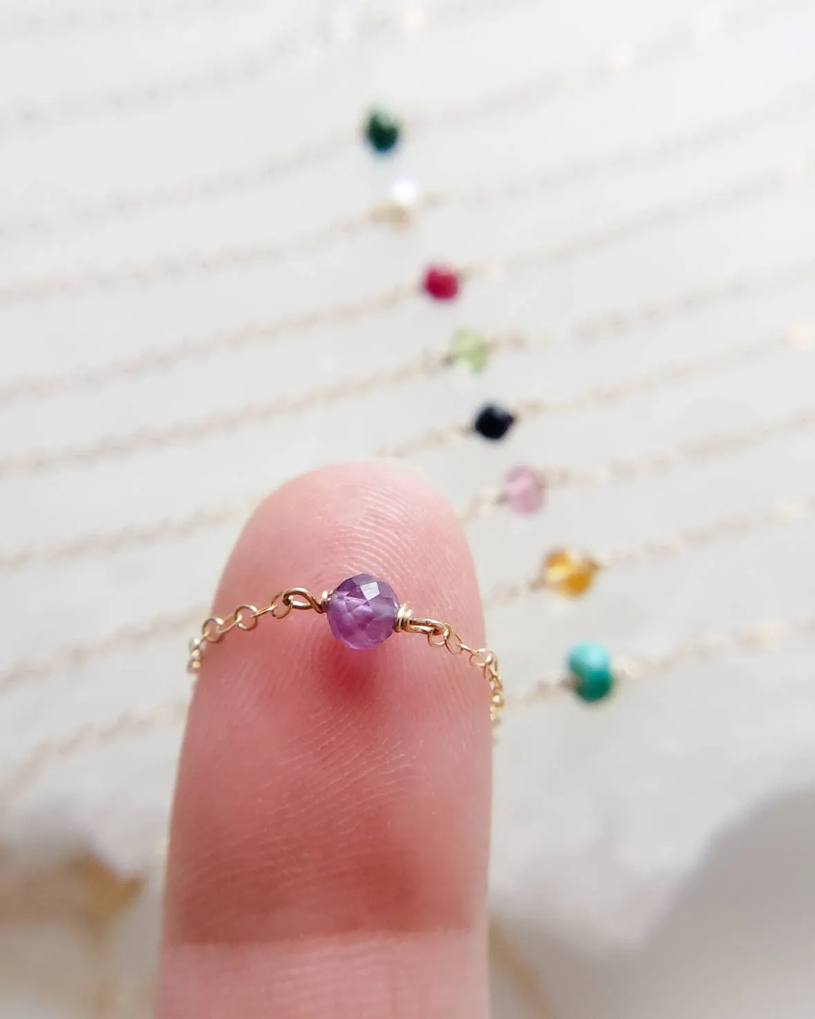 Dainty Birthstone Necklace