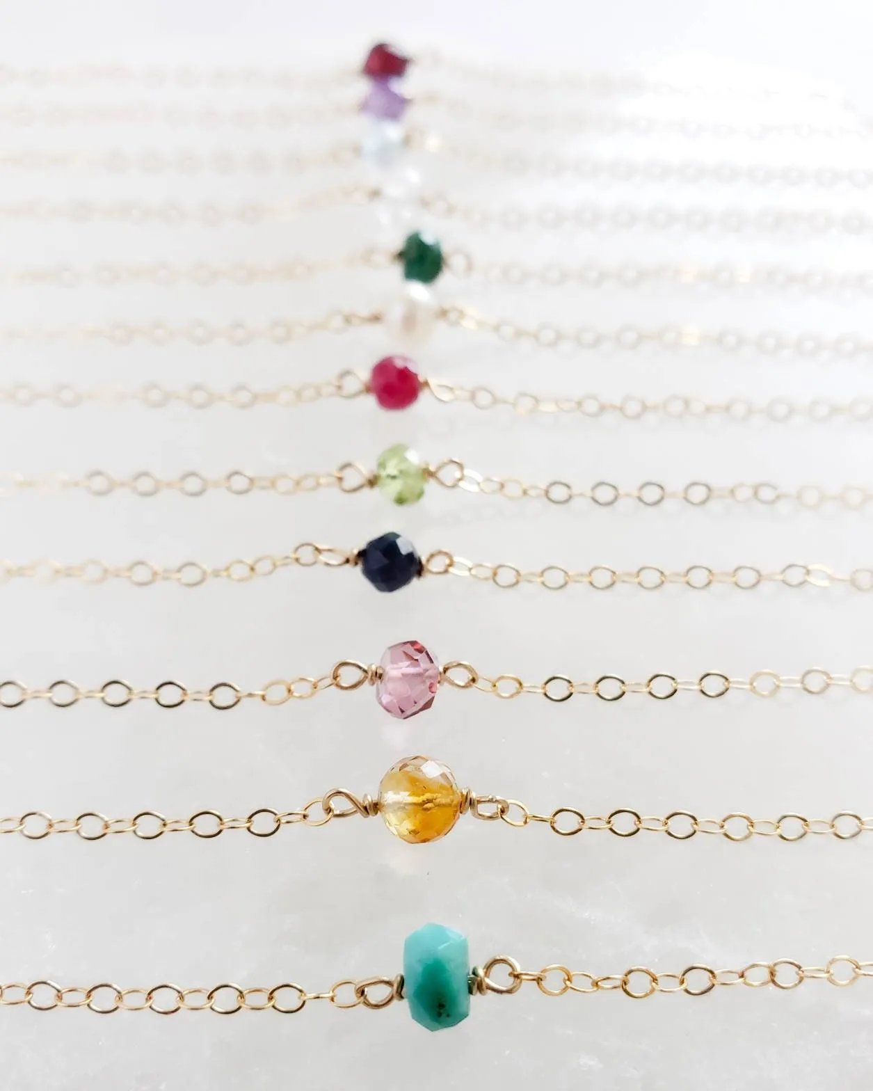 Dainty Birthstone Necklace