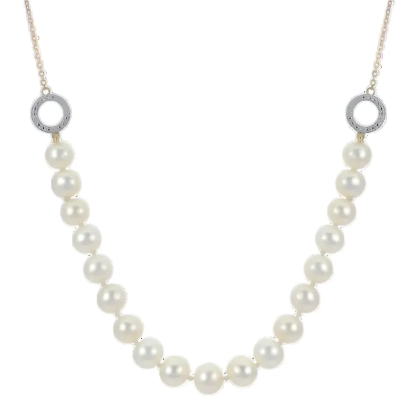 Diamond Freshwater Pearl Necklace