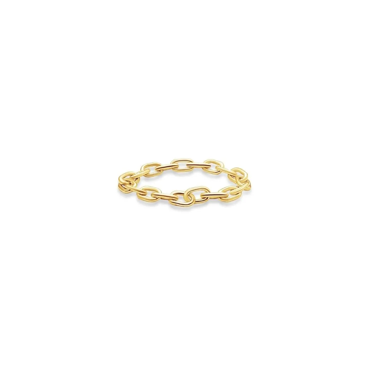 Flexible Gold Cable Chain Ring