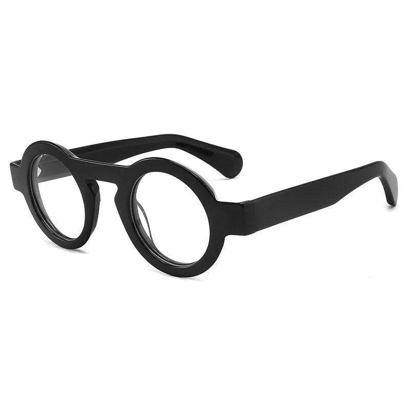 Gatenac Unisex Full Rim Round Handcrafted Acetate Frame Eyeglasses Gxyj771