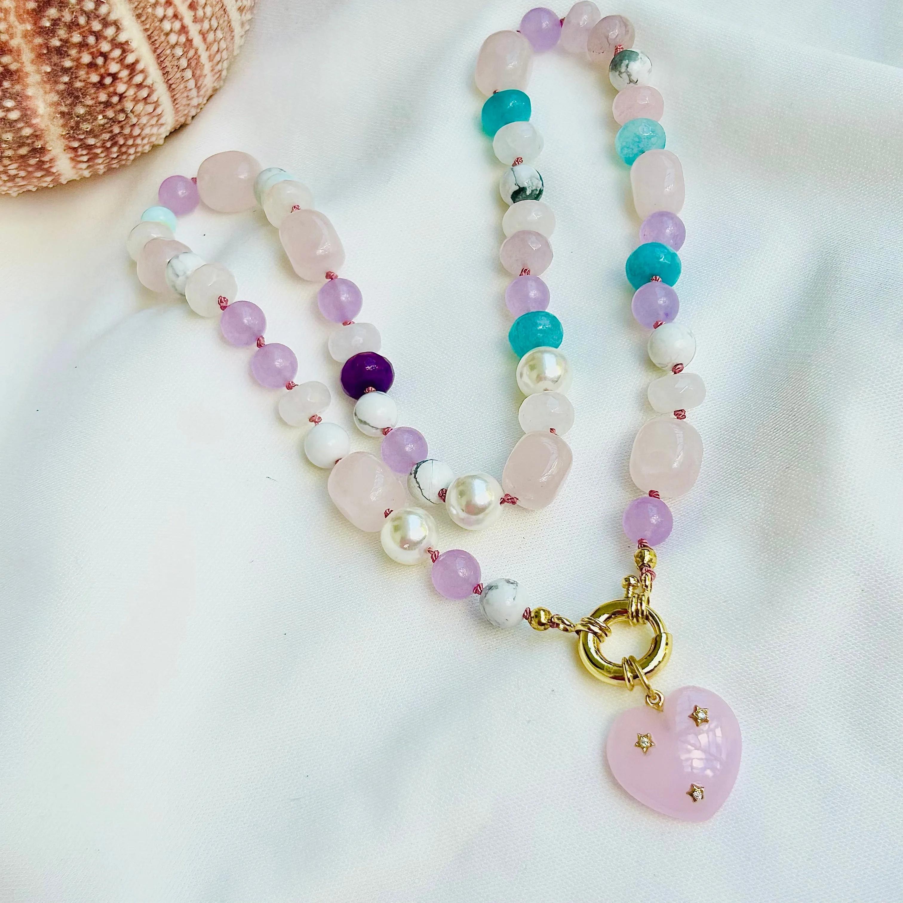 Gemstone Heart Necklace