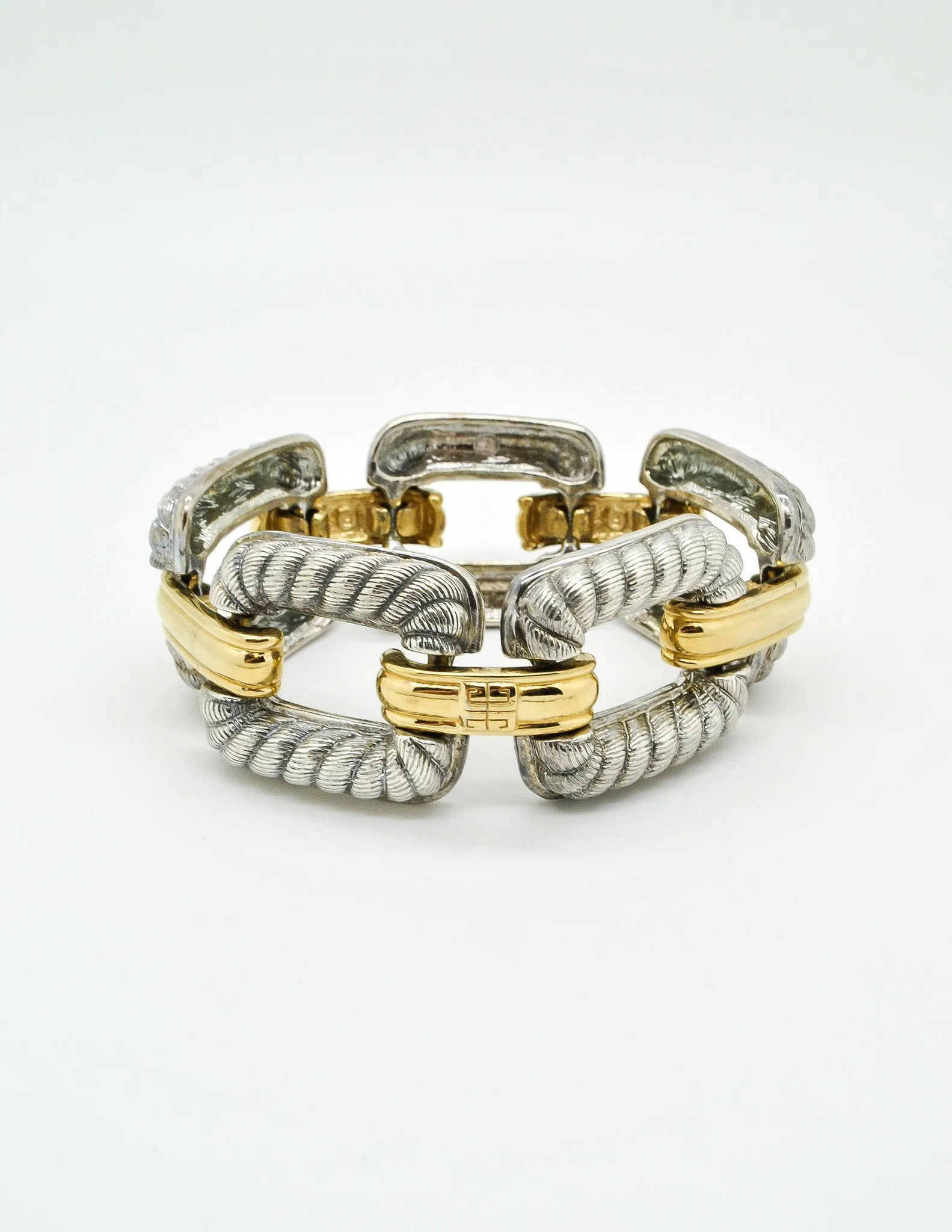 Givenchy Vintage Two Tone Twisted Rope Bracelet