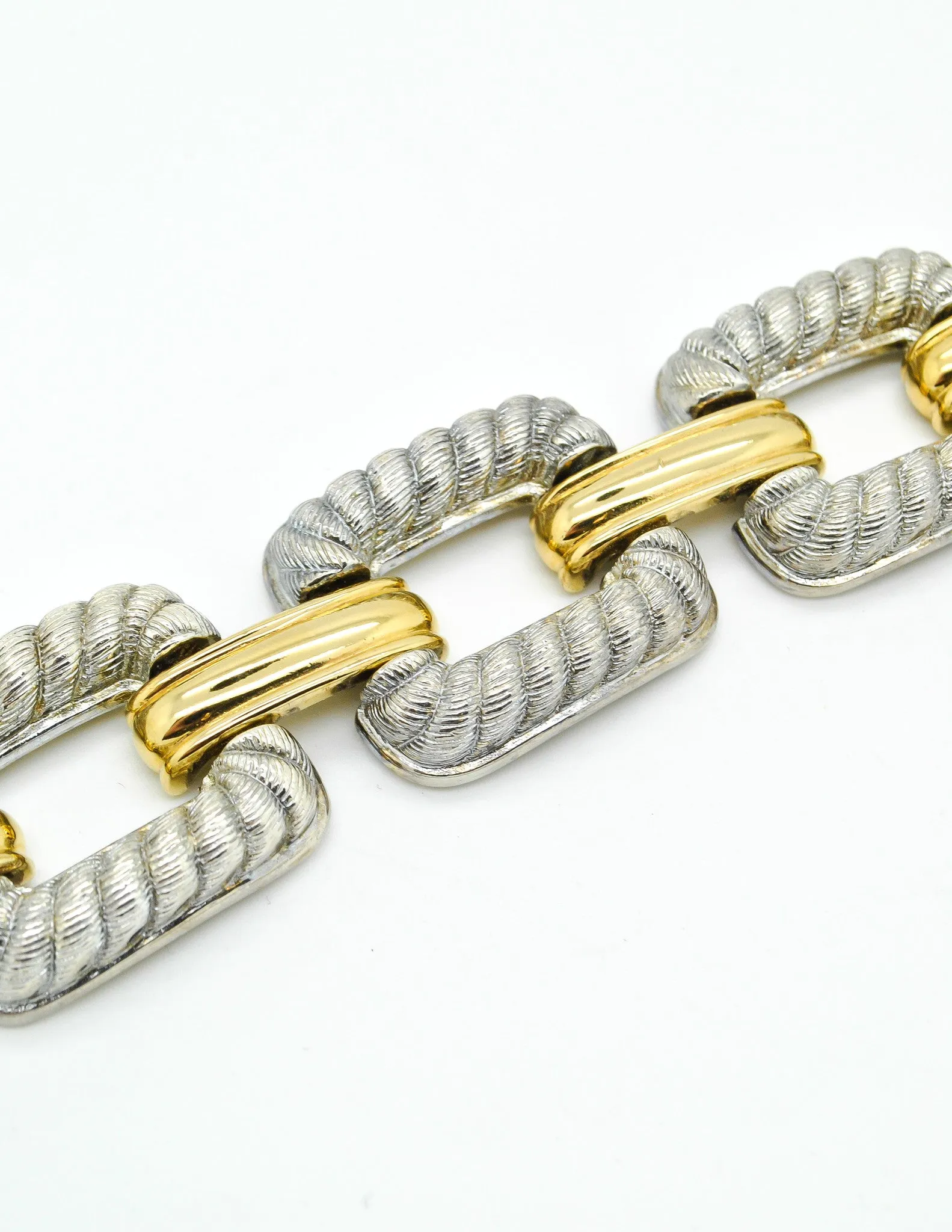 Givenchy Vintage Two Tone Twisted Rope Bracelet