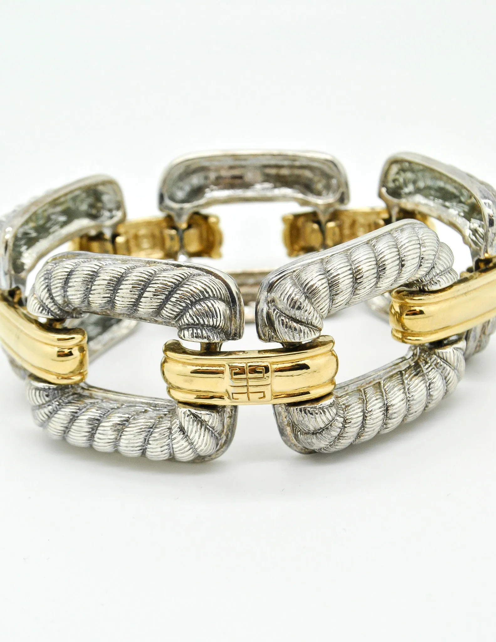 Givenchy Vintage Two Tone Twisted Rope Bracelet