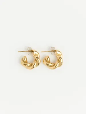 Golden Swirl Hoops