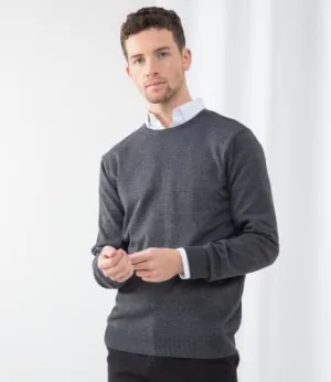 Henbury Lightweight Cotton Acrylic Crew Neck Sweater