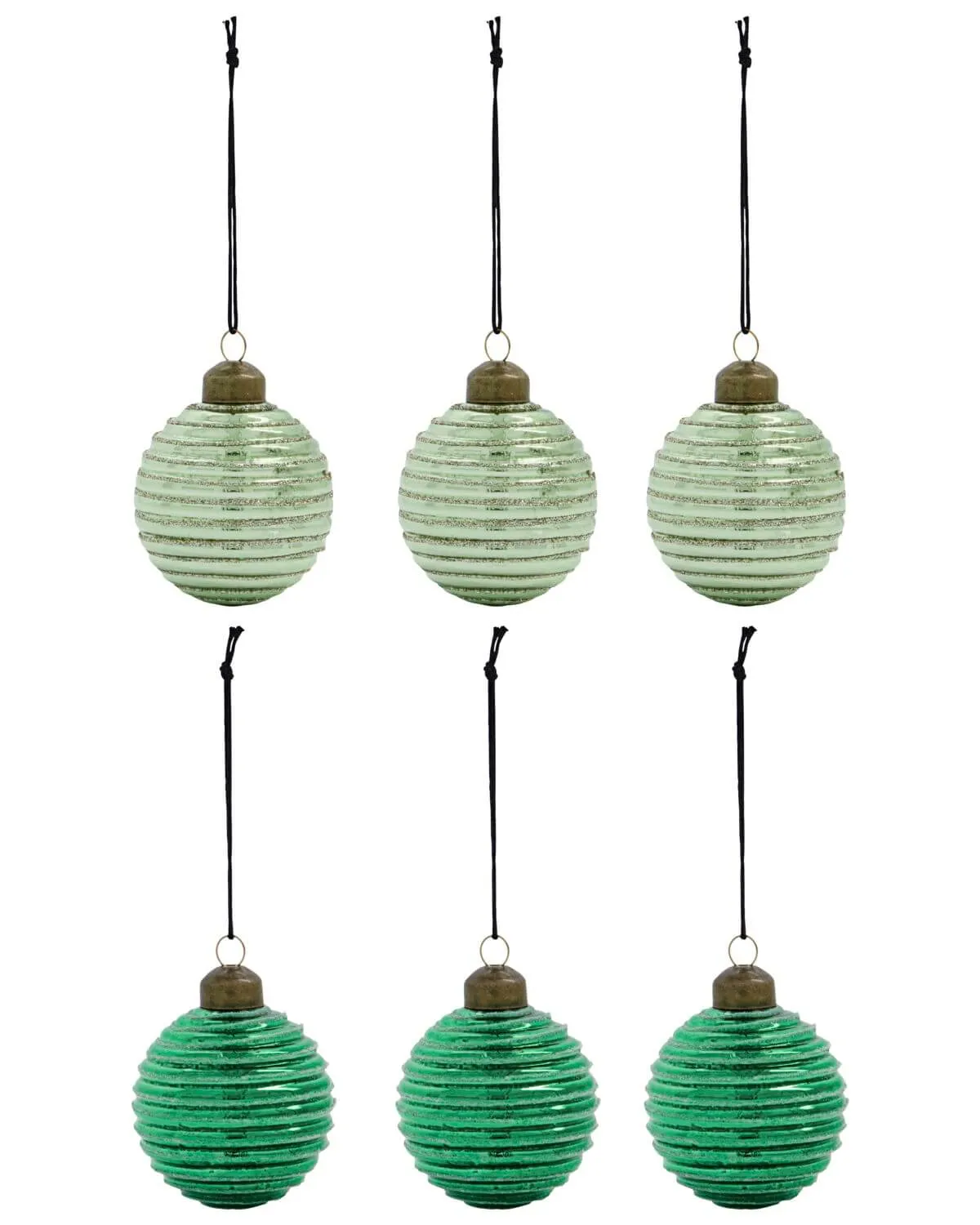 Lolli Ornament Set of 6 | Green | Glass | by House Doctor