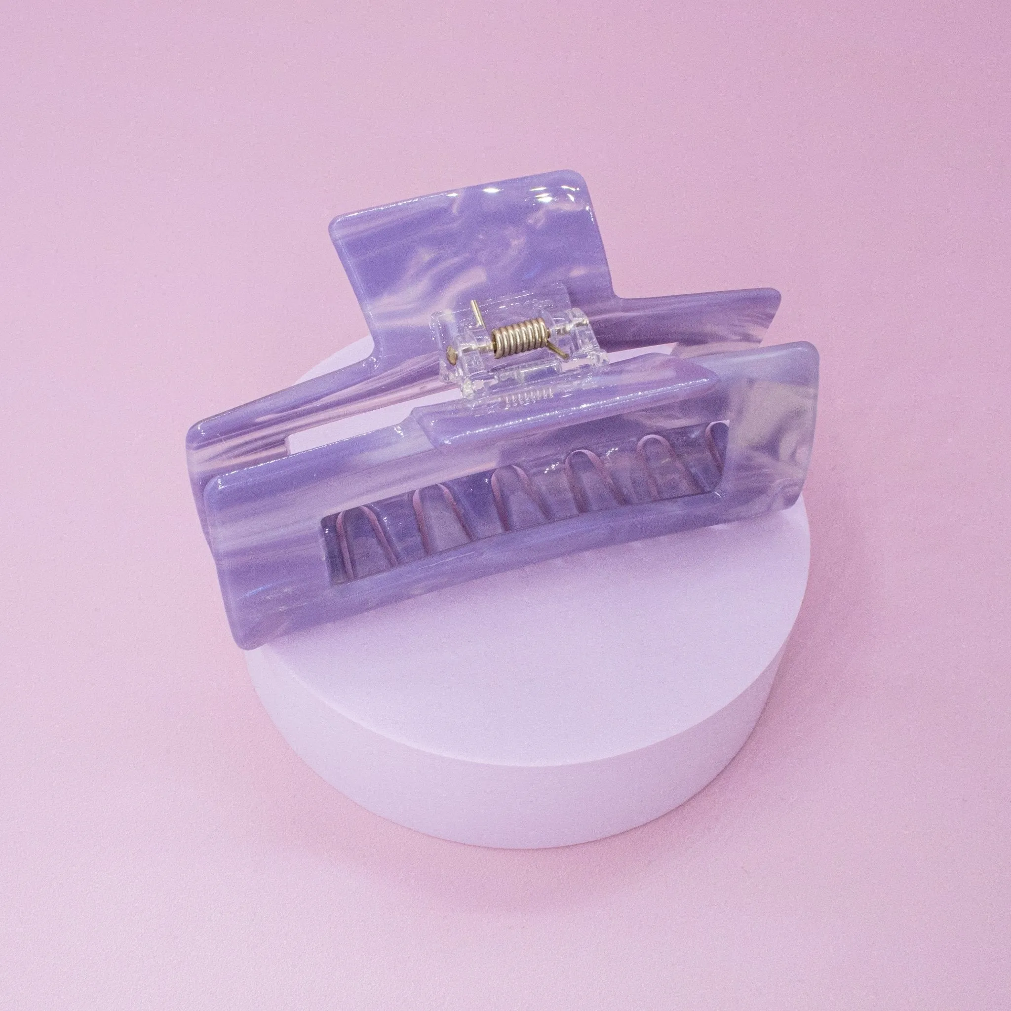 Medium Square Marble Hair Claw Clip