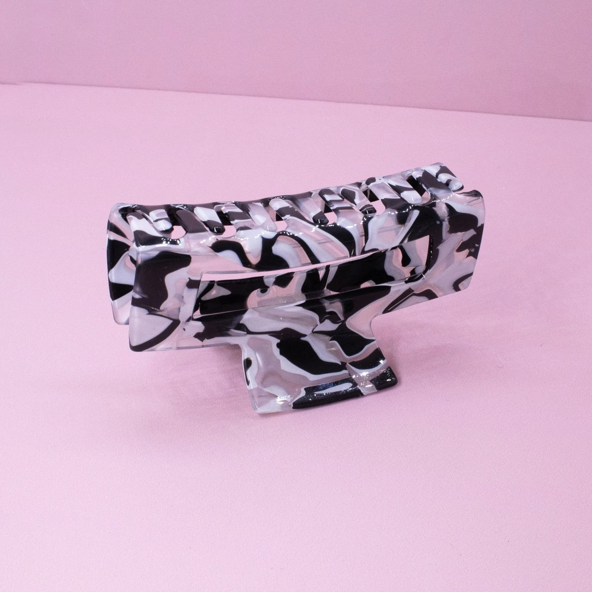 Medium Square Marble Hair Claw Clip