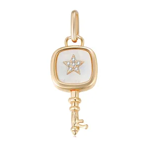 Moonstone Gold Key Pendant - Wanderer