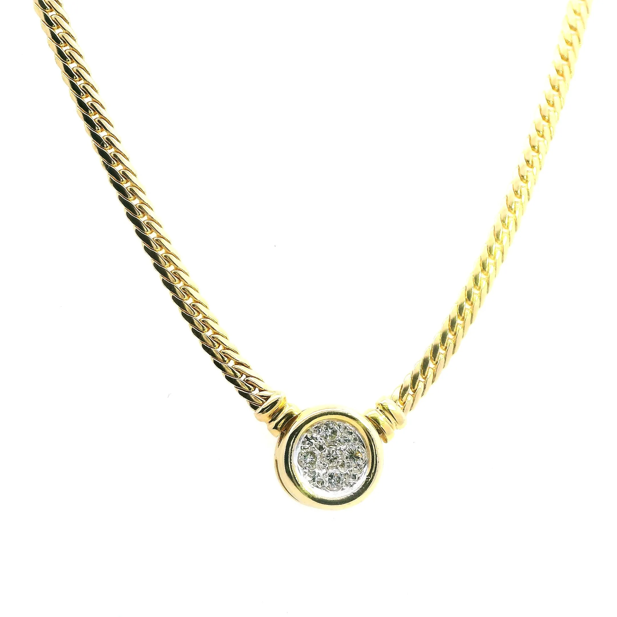 "Romantic Valentine Day Special: 9ct Yellow Gold Diamond Necklace"