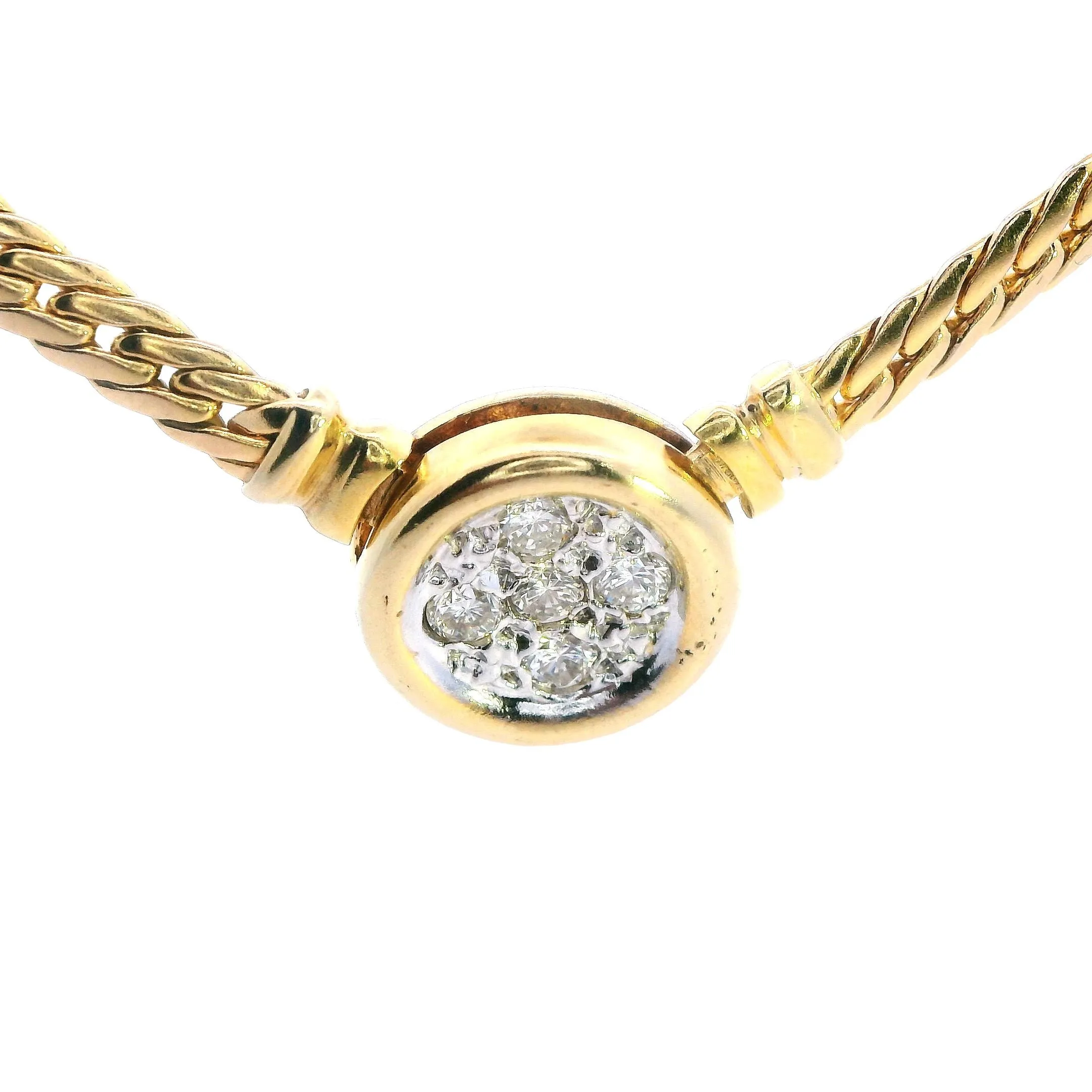 "Romantic Valentine Day Special: 9ct Yellow Gold Diamond Necklace"