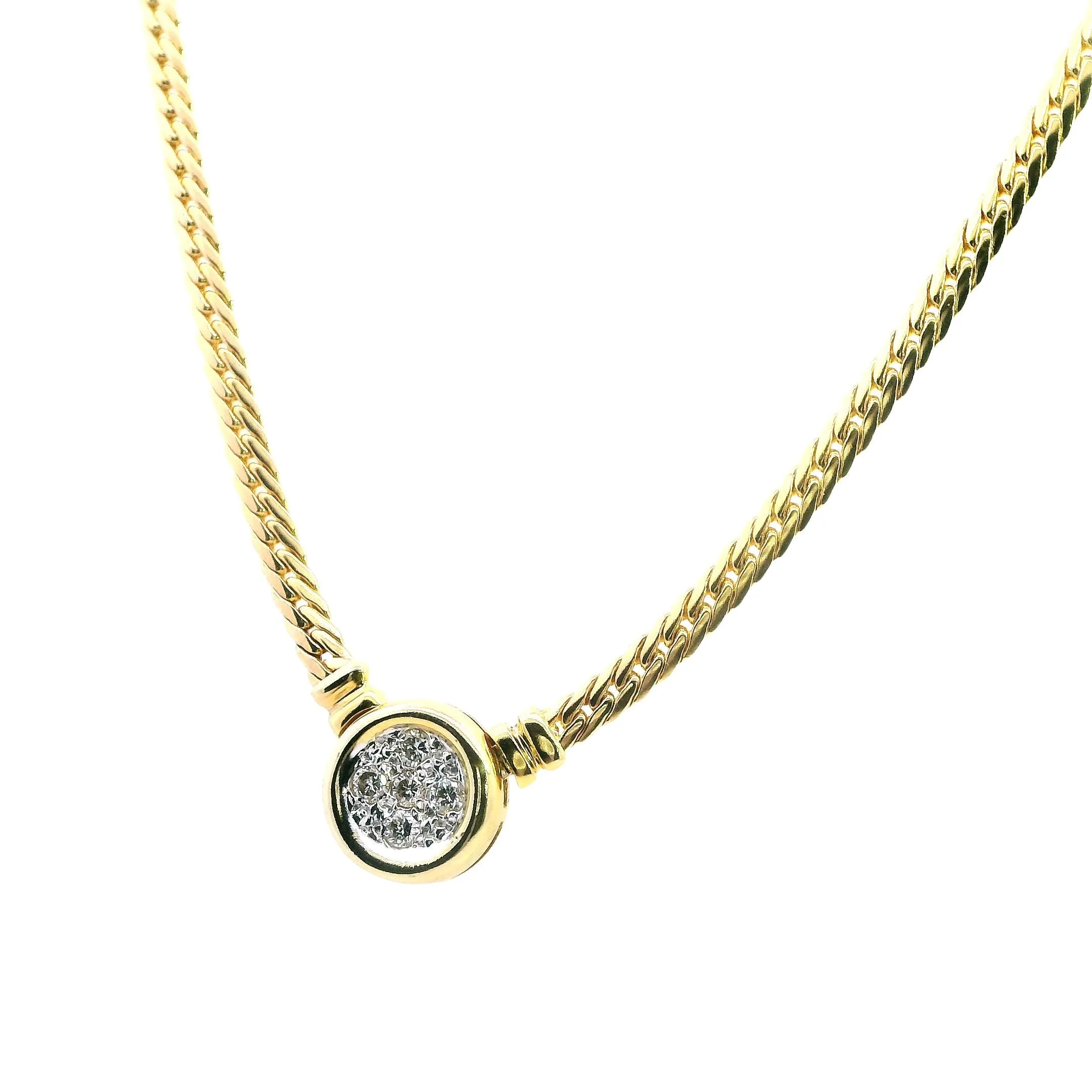 "Romantic Valentine Day Special: 9ct Yellow Gold Diamond Necklace"