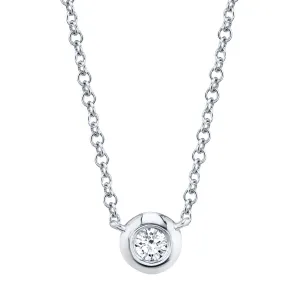 Shy Creation .05ctw Diamond Bezel Necklace