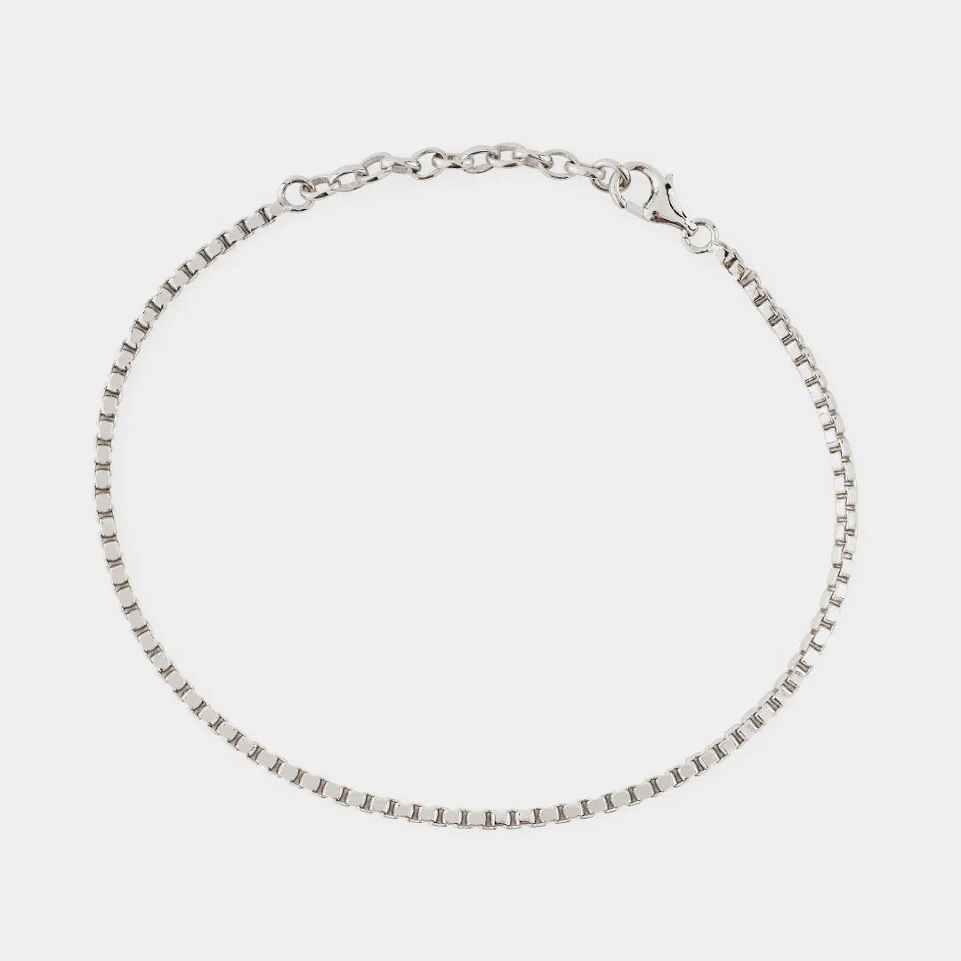 Silver Box Chain Bracelet