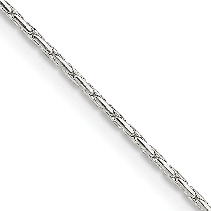 Silver Polished 1.00-mm Oval Box Chain