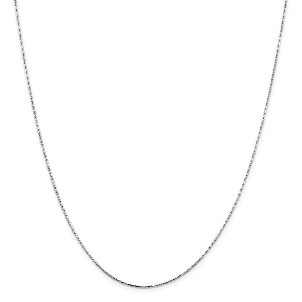 Silver Polished 1.00-mm Oval Box Chain