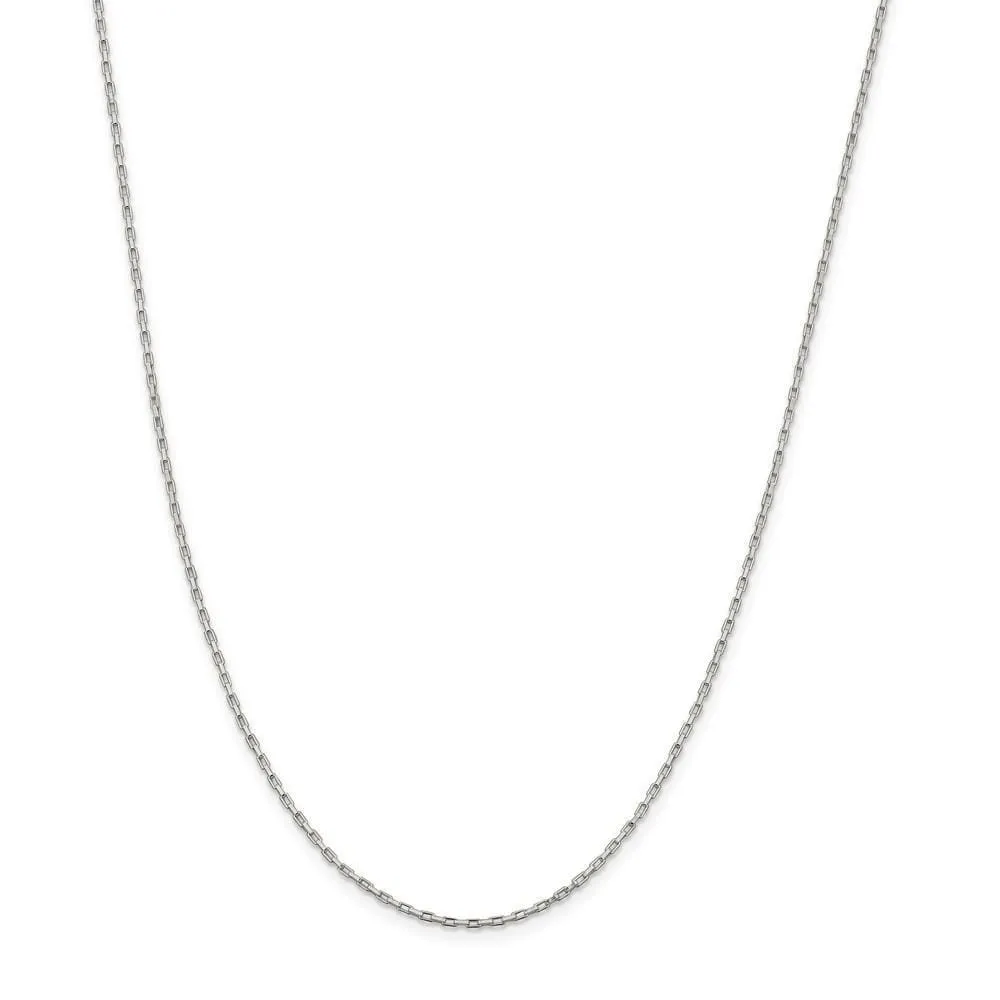 Silver Polished 1.30-mm Elongated Box Chain