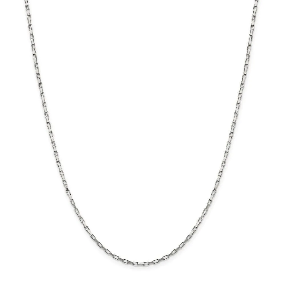 Silver Polished 1.65-mm Elongated Box Chain