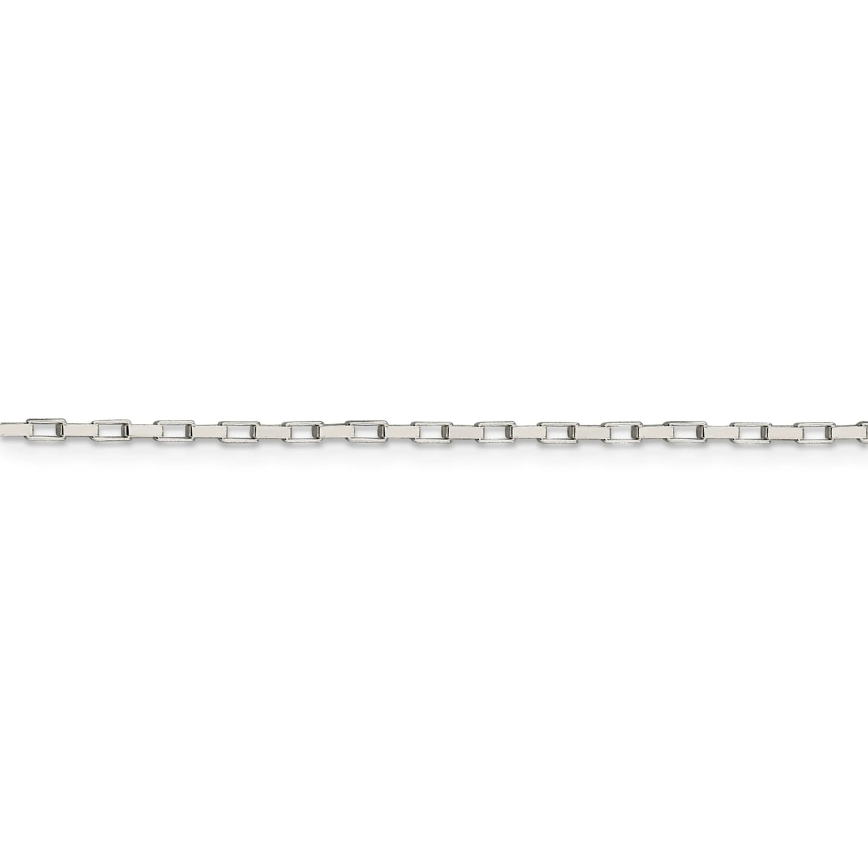 Silver Polished 1.65-mm Elongated Box Chain