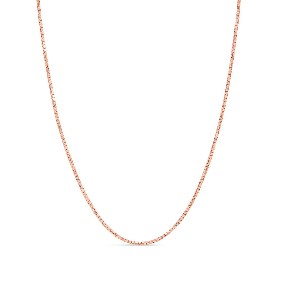 Sleek Rose Gold Plated 925 Sterling Silver Box Chain Sliding Waist Chain