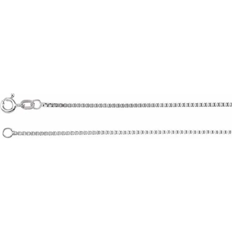 Sterling Silver 1.3 mm Diamond-Cut Box 7" Chain